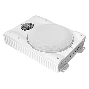 Low Profile Marine Subwoofer System – 1000 Watt 8 Inch Slim Active Waterproof Amplified Bass Speaker – Underseat Mount…