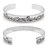 Inspirational Bracelet Cuff Bracelets for Women Stainless Steel Jewelry Bracelets Motivational Bangles Personalized Gifts for Best Friend, Stainless Steel, stainless steel