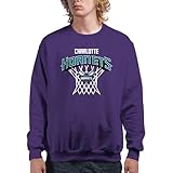 Junk Food Charlotte Hornets NBA Nothing But Net - Officially Licensed Adult Crew Fleece Purple