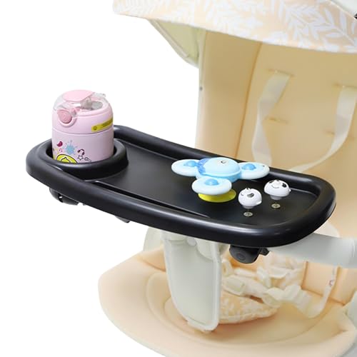 Plateau de poussette 3 en 1 avec porte-gobelet et rotation à 360 degrés