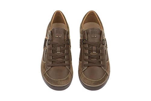 Geox uomo sneakers marroni U44R3C scarpe in pelle