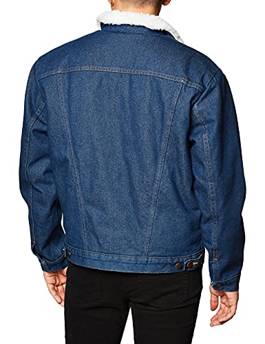 Wrangler mens Western Style Lined denim jackets, Denim/Sherpa, Medium US