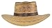 Mexican Palm Leaf Straw Gambler Bolero Sun Hat, Classic Gaucho Cowboy Flex Fit Hat Natural