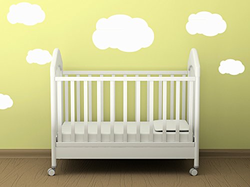 Juego de Pegatinas Decorativas con Forma de Nubes - Calcomanías con Temática de Cielo para Habitación de Niños o Cuarto de Juegos - Oro Mate