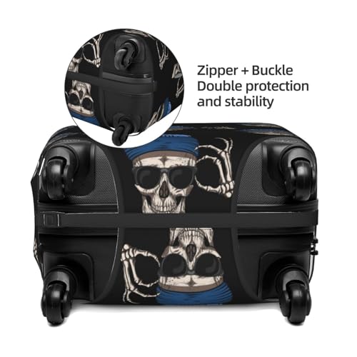 Travel Luggage Covers - halloween cool skull Elasticity Suitcase Covers Protector for Luggage 18-32 Inch3
