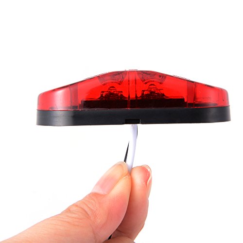 XCSOURCE 4pcs Ovale LED Rosso