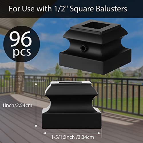 Moxweyeni Iron Baluster Shoes Stair Flat Shoe With Screw For 1/2 Inch Square Scroll Basket Twist Knuckle Staircase Balusters Metal #TOP1