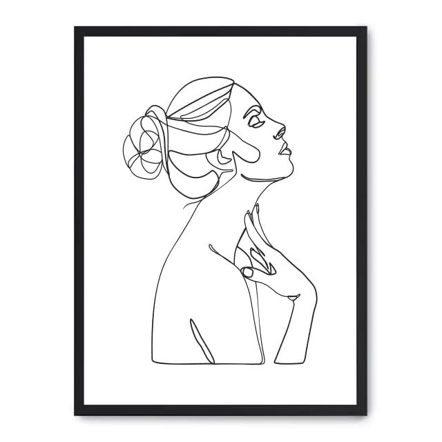 Cuadro woman line art ii œuvre d'art murale aux finitions haut de gamme