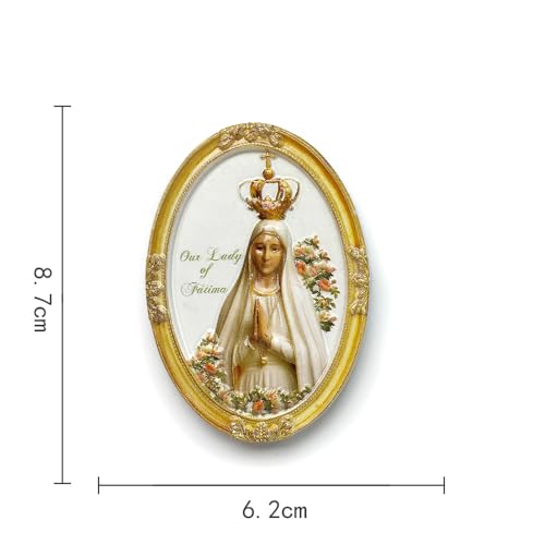Imán para refrigerador Nuestra Señora de Fátima Portugal 3.4x2.4 pulg miniatura 2