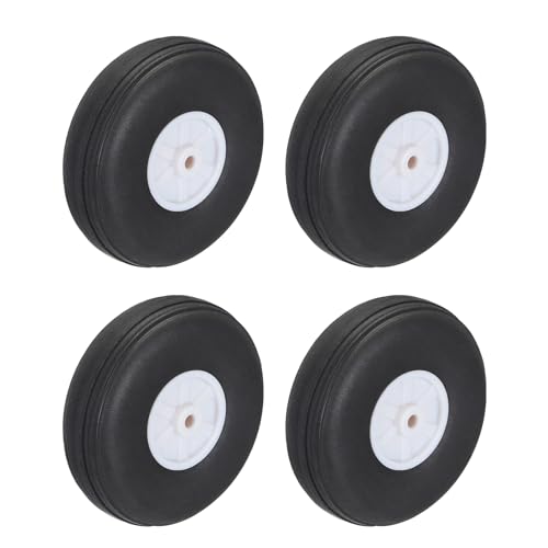 QUARKZMAN Ruedas para Avión RC 2.2'' OD Ruedas de Espuma de PU para Avión RC Rueda de Cola de Neumático de Espuma para Avión RC Repuesto para Modelo de Avión RC DIY Paquete de 4