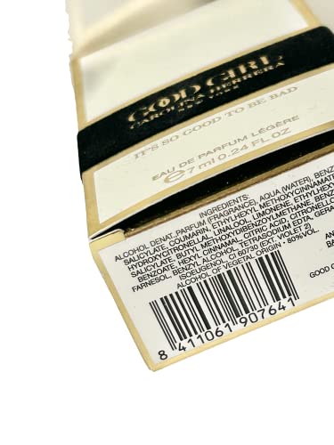 Carolina Herrera Good Girl Eau De Parfum Legere Top Splash tamanho viagem, 0.24 Fl Oz (Pack of 1)