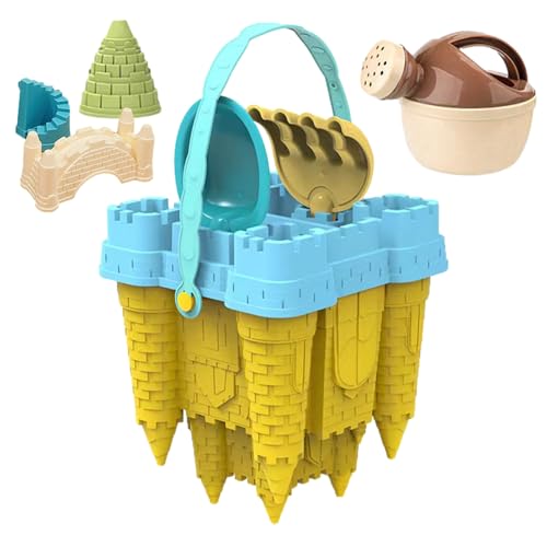 Kit De Château De Sable De Plage - Ensemble De Jouets De Sable | Moules De Sable Créatifs, Outils De Pelle Et De Seau, Ensemble De Bâtiments De Château en...