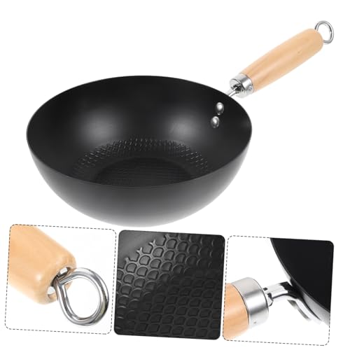 Wok de hierro forjado Hemobllo tradicional pequeño miniatura 7