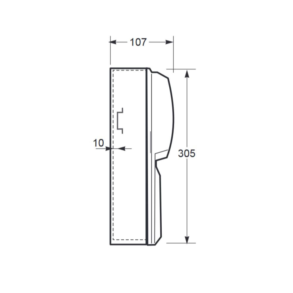 Quadro vuoto flangiato, 305x125x107mm, 6 moduli, 1 presa - Rosi RS3928
