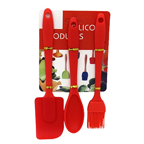 Juego de 3 espátulas de silicona para pasteles, crema, mantequilla, mezcla, para amantes de la repostería, espátulas para pasteles