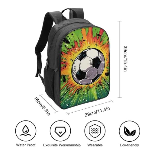 Mochila infantil de fútbol para guardería y primaria con diseño 3D 2