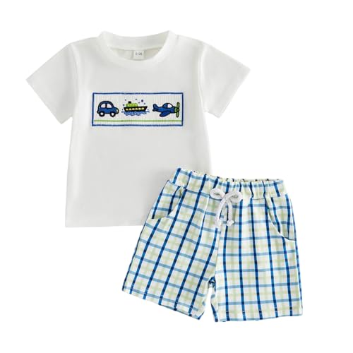 Ensemble 2 pièces bébé avec haut manches courtes et short imprimé dessin animé mignon pour l'été