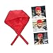 GLSTOY Kitchen Catering Skull Cap Men Women's Fashion Head Wrap Adjustable Ribbon Soft Fabric Red