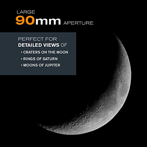 Image of Celestron - AstroMaster 90EQ Refractor Telescope - Refractor Telescope for Beginners - Fully-Coated Glass Optics - Adjustable-Height Tripod - Bonus Astronomy Software Package