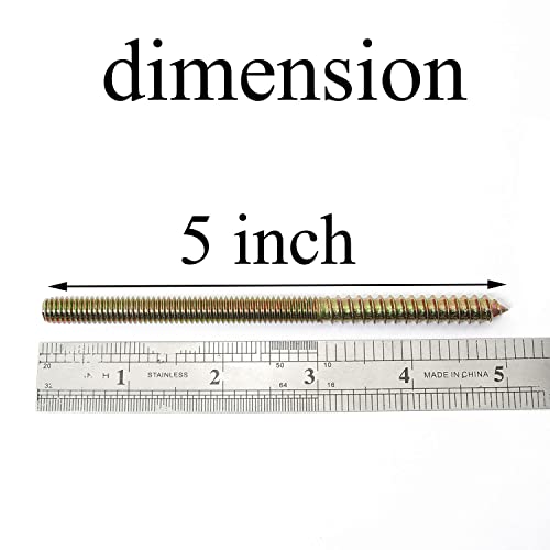 Image of 8pcs Self-Tapping Screw Hanger Bolts 5 /16 inch-18 x 5 Hanger Bolts Double Headed Bolts for Furniture Wood Joint