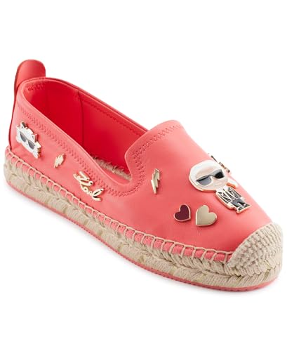 Image of Karl Lagerfeld Women's Michaela Slip on Espadrille Sandal with Pins