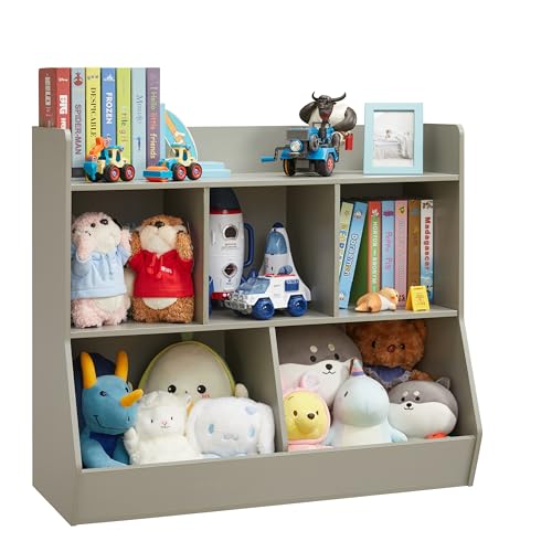 Kovhzcu Toy Storage Organizer with Bookshelf, 5-Cubby Children's Toy Shelf,