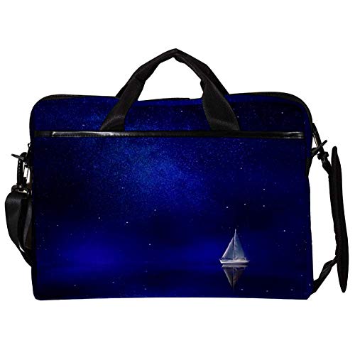 Sac à bandoulière pour ordinateur portable 14 à 15,4 pouces Nature en toile