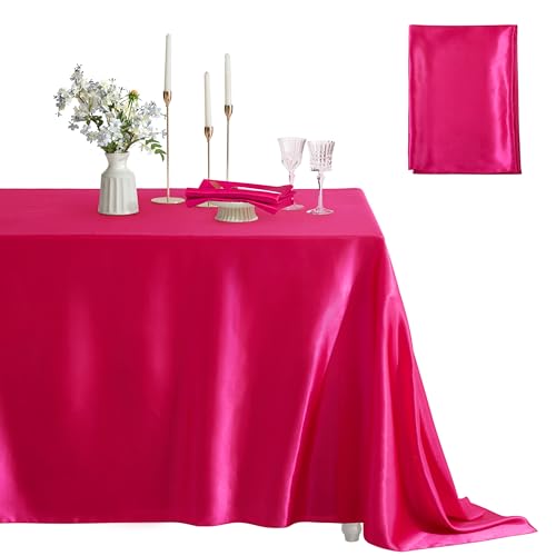 Nappe en satin rectangulaire lavable pour table de mariage - 2