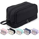 VIOPY Estuches de Lápices con 4 Compartimentos Estuche para Lapices Lapicera Grande Hombre/Mujer Organizador de Papelería...