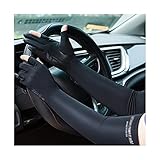 Hong Yi Fei-Shop Sport Armlinge Gartenarbeit Ärmel Fingerlose Sonnenschutzhandschuhe, Zwei Paare, Angel- und Radarmschutzwächter, Sonnenschutzhülsen (Color : Black, Size : Men)