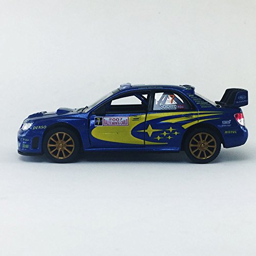 Kinsmart 2007 Subaru Impreza Wrc #7, Blue Color 1:36 Diecast Model Toy Car Collection Collectible #TOP2