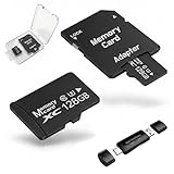 2-Pack 128GB MicroSDXC Memory Cards with SD Adapter & USB Reader, U3 V30 Standard Speed, High-Endurance TF Cards for Dash Cam & Security Camera, 4K Ready