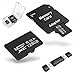 2-Pack 128GB MicroSDXC Memory Cards with SD Adapter & USB Reader, U3 V30 Standard Speed, High-Endurance TF Cards for Dash Cam & Security Camera, 4K Ready