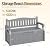 Acurax 80-Gallon Outdoor Storage Bench, Waterproof Deck Box with Lockable Lid & Armrests for Patio, Garden, Pool, Gray