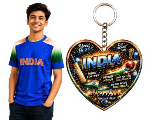 Name Number Jersey with Cricket Lover Heart Shape Keychain Breathable Fabric Gift for Men-image-20