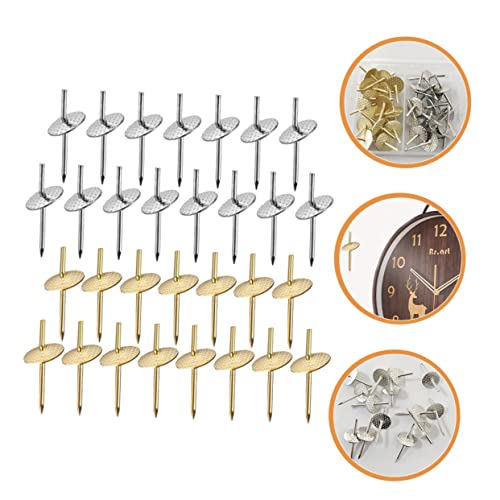 Image of 30pcs Iron Picture Hangers Sturdy Photo Hanging Nails for Drywall and Includes and Hooks Easy to Install Space-Saving Design for Decor