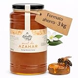 Miel de Azahar, 3 Kg Miel de calidad, miel pura de abeja de panal de miel con aroma floral suave y sabor auténtico, ideal para infusiones, tostadas y recetas caseras, producto natural.