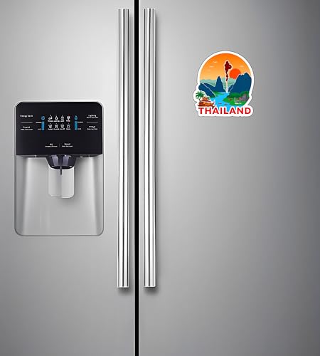 Image of Gift Me Bazar Country Fridge Magnet for Home Kitchen Refrigerator Door Stylish Decor Multicolored Souvenir Gift | Country Theme MDF Wooden Fridge | Souvenir Travel Magnets (Thailand Fridge Magnet)