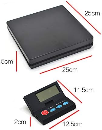  Digital Electric Heavy Duty Large Capacity Weighing Platform Scale for Postal Industrial Commercial Shop Kitchen Letter Parcels Luggage Scales Black 50KG 110lb
