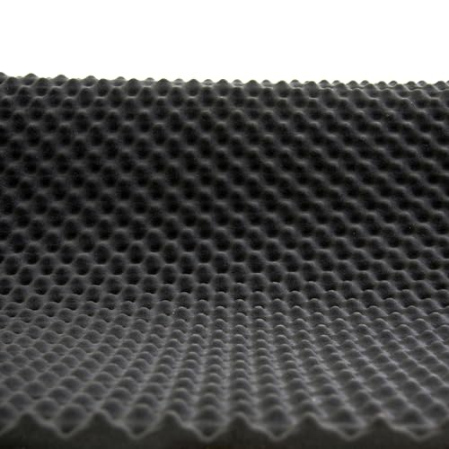 Pyramidenkönig Noppen-Schaumstoff, Profil-Platte in 100x200x3cm, in der Farbe anthrazit-schwarz, aus hochwertigem PUR-Schaumstoff