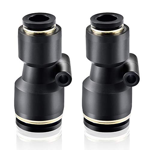 Tailonz Pneumatic Straight Reducing 1/2" Tube Od X 1/4" Tube Od Tube Od Push To Connect Tube Fittings Push Lock Pg1/2-1/4 (Pack Of 10) #TOP6