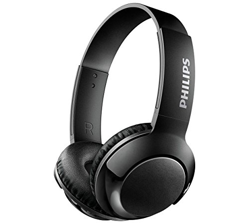 Image of Philips BASS+ SHB3075 Wireless Headphones, up to 12 Hours of Playtime - Matte Black
