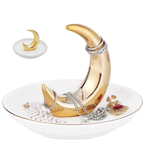 Jlnmmn Plateau Bijoux, Plat à Bijoux, Plateau à Bijoux, Plateaux de Bijoux, Plateau à Bijoux Décoratif, d'Assiette à Bijoux, Organisateurs Bijoux, Grands Cadeaux pour Les Femmes