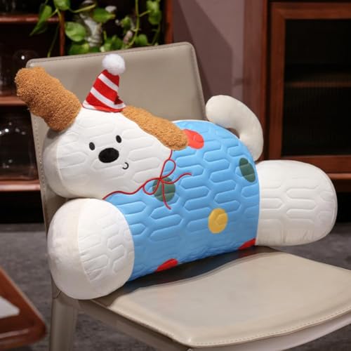 Oreiller de lecture chiot mignon 65x33cm, coussin soutien du dos