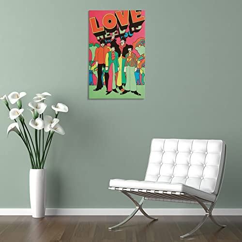 JABURU Poster décoratif sur toile pour chambre à coucher Motif groupe Beatles 50 x 75 cm - Les Beatles, Paul McCartney, John Lennon, RIngo Starr, George Harrison JABURU Poster décoratif sur toile pour chambre à coucher Motif groupe Beatles 50 x 75 cm – Image 6