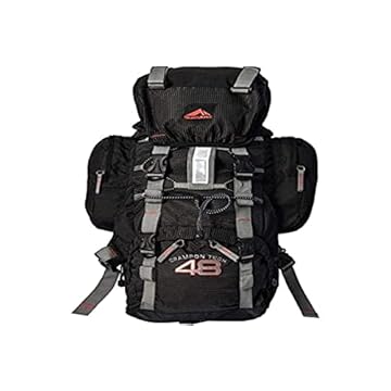 0048 - MOCHILA CRAMPON TECH 48 - PRETO COM PONTILHADO