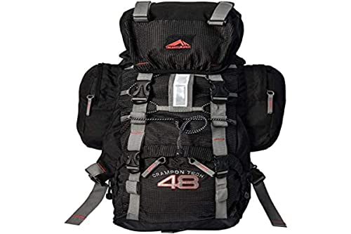 0048 - MOCHILA CRAMPON TECH 48 - PRETO COM PONTILHADO