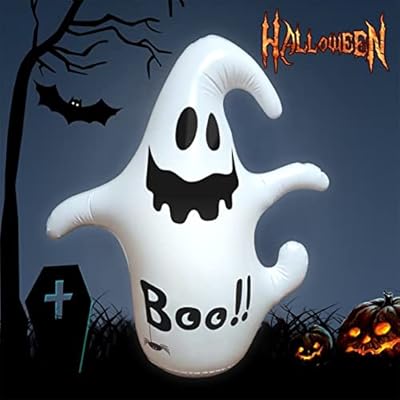 1,2M Aufblasbare Halloween-Geister-Deko mit LED & Fernbedienung – Gruselige Stimmung für Garten, Haus & Partys!