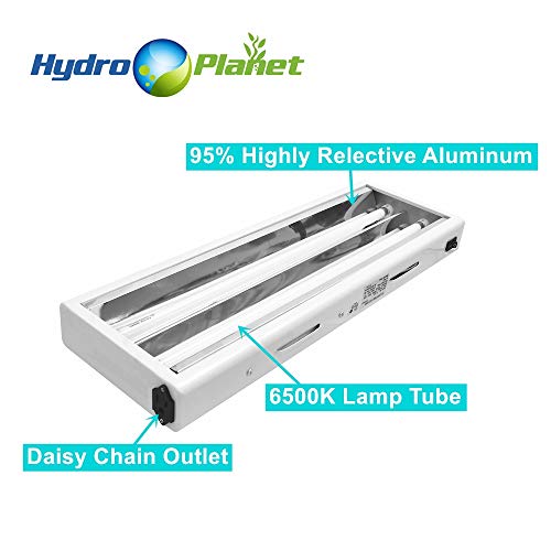 HYDRO T5 Grow Lights 2 Feet 2 Bulbs Fixture with Fluorescent HO
