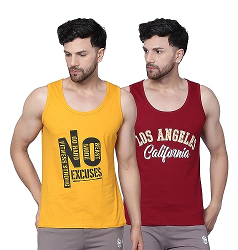 Image of Designer Men Vest Versatile Cotton Sando /Baniyan /Ganji for Boys - Perfect for Gym Workouts, Vacations, and Beaches